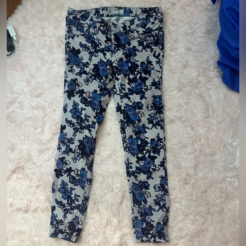 NWOT Free People floral corduroys